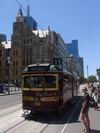 Historicka tramvaj v centru Melbourne je zdarma.