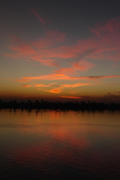 Sunset at Nil river.