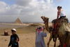 Camel ride by Giza PYRAMIDS