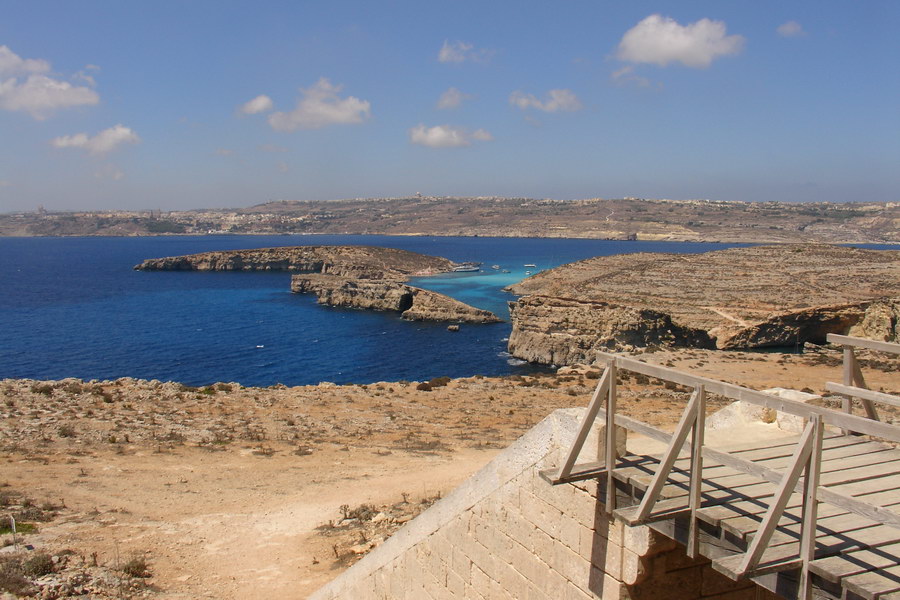 Vyhledy na Comino z Comino tower