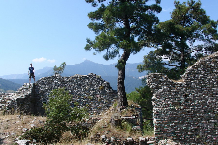 Thassos castle ruins.